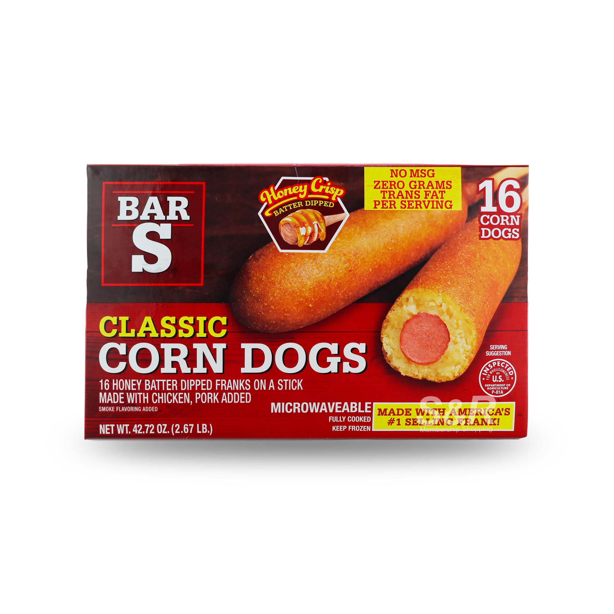 Bar-S Classic Corn Dogs 16pcs